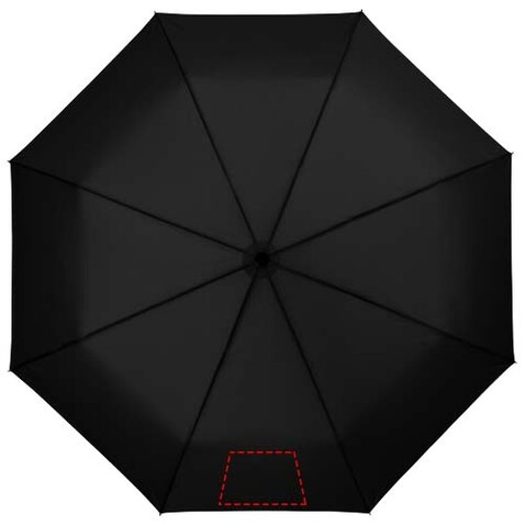 Wali 21" Automatik Kompaktregenschirm, schwarz bedrucken, Art.-Nr. 10907700