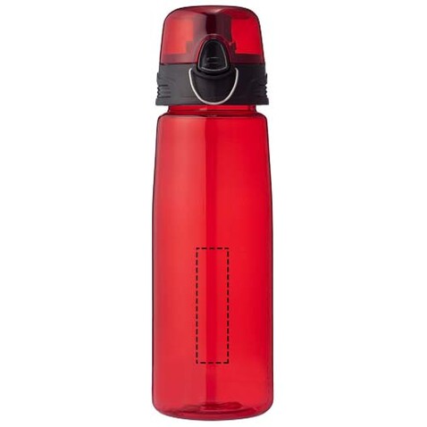 Capri 700 ml Tritan™ Sportflasche, transparent rot bedrucken, Art.-Nr. 10031302 Capri 700 ml Tritan™ Sportflasche, transparent rot bedrucken, Art.-Nr. 10031302