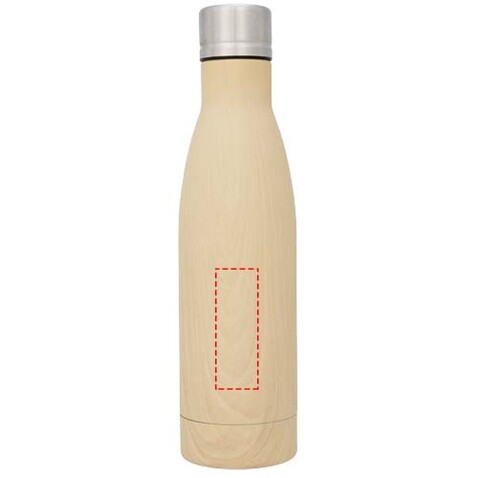 Vasa Kupfer-Vakuum Isolierflasche in Holzoptik, 500 ml, braun bedrucken, Art.-Nr. 10051500