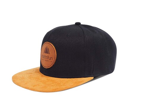 Snapback Cap - inkl. Lederpatch mit Logo als Heißprägung bedrucken, Art.-Nr. L6008