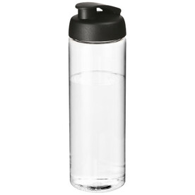 H2O Active® Vibe 850 ml Sportflasche mit Klappdeckel, transparent, schwarz bedrucken, Art.-Nr. 21009400