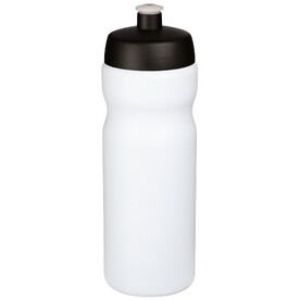 Baseline® Plus 650 ml Sportflasche, weiss, schwarz bedrucken, Art.-Nr. 21068400