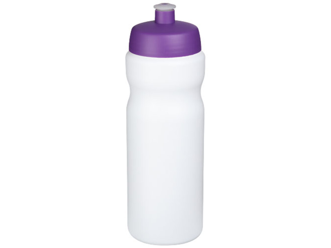 Baseline® Plus 650 ml Sportflasche, weiss, lila bedrucken, Art.-Nr. 21068409