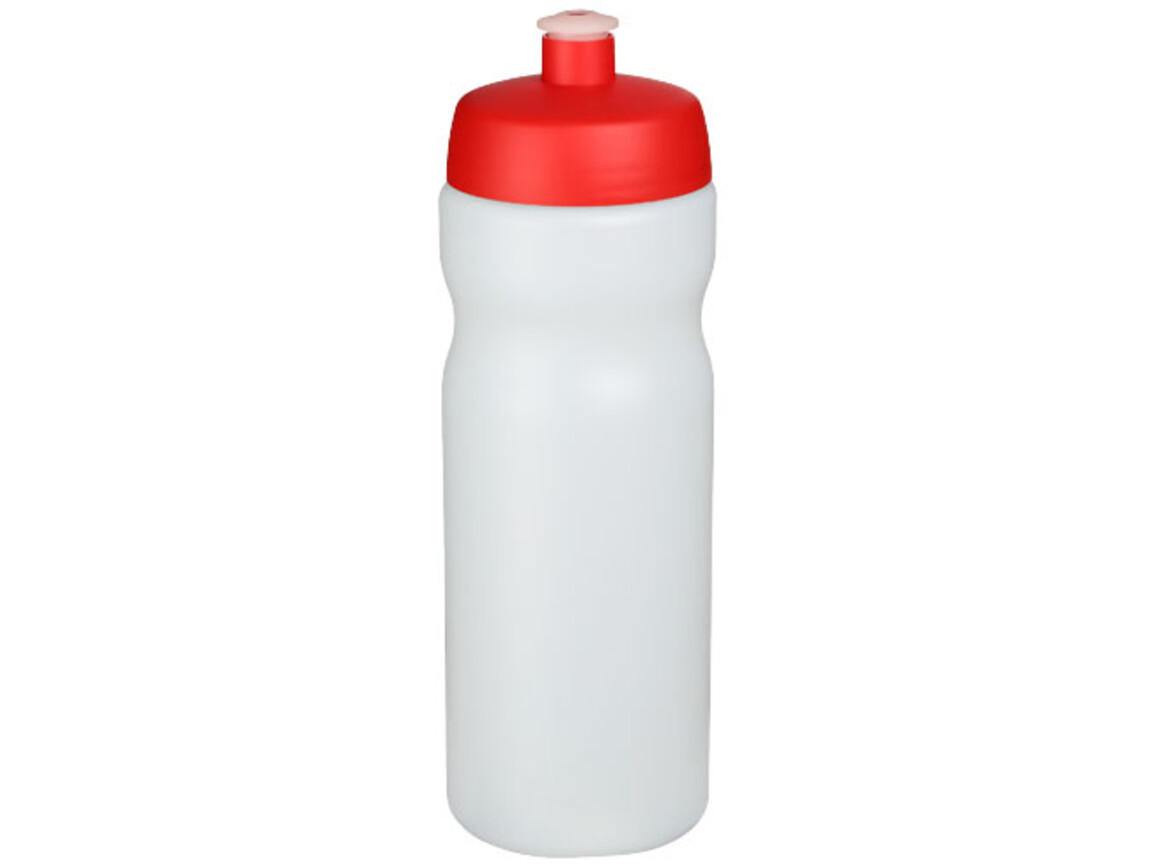 Baseline® Plus 650 ml Sportflasche, transparent, rot bedrucken, Art.-Nr. 21068418