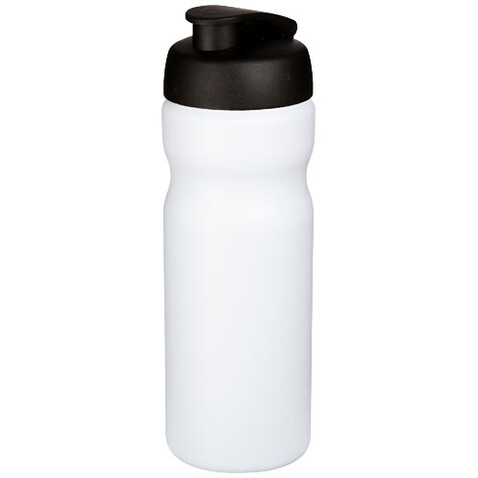 Baseline® Plus 650 ml Sportflasche mit Klappdeckel, weiss, schwarz bedrucken, Art.-Nr. 21068500 Baseline® Plus 650 ml Sportflasche mit Klappdeckel, weiss, schwarz bedrucken, Art.-Nr. 21068500