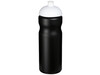 Baseline® Plus 650 ml Sportflasche mit Kuppeldeckel, schwarz, weiss bedrucken, Art.-Nr. 21068612