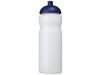 Baseline® Plus 650 ml Sportflasche mit Kuppeldeckel, transparent, blau bedrucken, Art.-Nr. 21068617