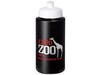 Baseline® Plus grip 500 ml Sportflasche mit Sportdeckel, schwarz, weiss bedrucken, Art.-Nr. 21068712