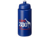 Baseline® Plus grip 500 ml Sportflasche mit Sportdeckel, blau bedrucken, Art.-Nr. 21068719