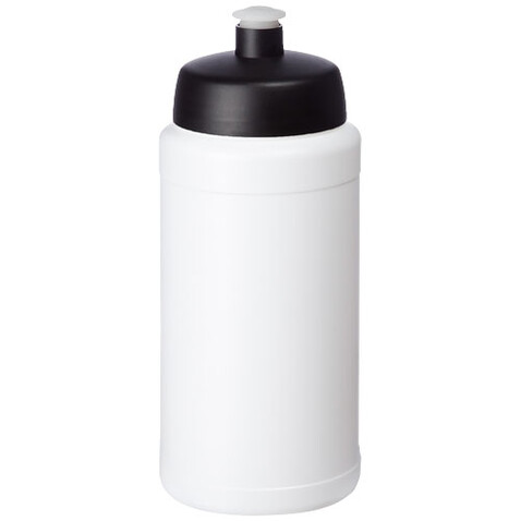 Baseline® Plus 500 ml Flasche mit Sportdeckel, weiss, schwarz bedrucken, Art.-Nr. 21068800 Baseline® Plus 500 ml Flasche mit Sportdeckel, weiss, schwarz bedrucken, Art.-Nr. 21068800