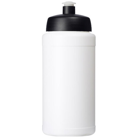 Baseline® Plus 500 ml Flasche mit Sportdeckel, weiss, schwarz bedrucken, Art.-Nr. 21068800 Baseline® Plus 500 ml Flasche mit Sportdeckel, weiss, schwarz bedrucken, Art.-Nr. 21068800