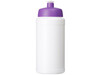 Baseline® Plus 500 ml Flasche mit Sportdeckel, weiss, lila bedrucken, Art.-Nr. 21068809