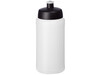 Baseline® Plus 500 ml Flasche mit Sportdeckel, transparent, schwarz bedrucken, Art.-Nr. 21068815