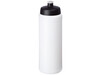 Baseline® Plus grip 750 ml Sportflasche mit Sportdeckel, weiss, schwarz bedrucken, Art.-Nr. 21068900