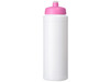 Baseline® Plus grip 750 ml Sportflasche mit Sportdeckel, weiss, rosa bedrucken, Art.-Nr. 21068908
