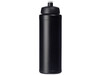 Baseline® Plus grip 750 ml Sportflasche mit Sportdeckel, schwarz bedrucken, Art.-Nr. 21068911