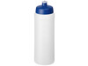 Baseline® Plus grip 750 ml Sportflasche mit Sportdeckel, transparent, blau bedrucken, Art.-Nr. 21068917