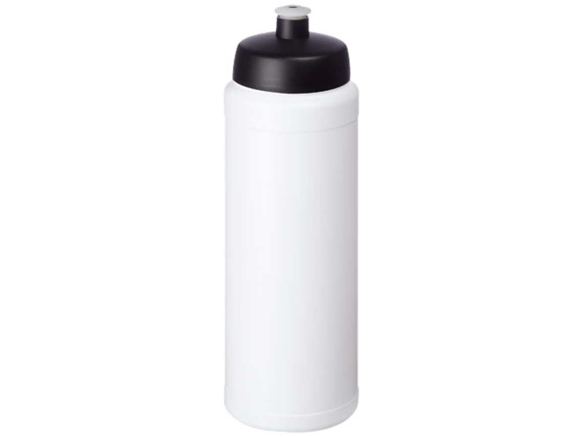 Baseline® Plus 750 ml Flasche mit Sportdeckel, weiss, schwarz bedrucken, Art.-Nr. 21069000