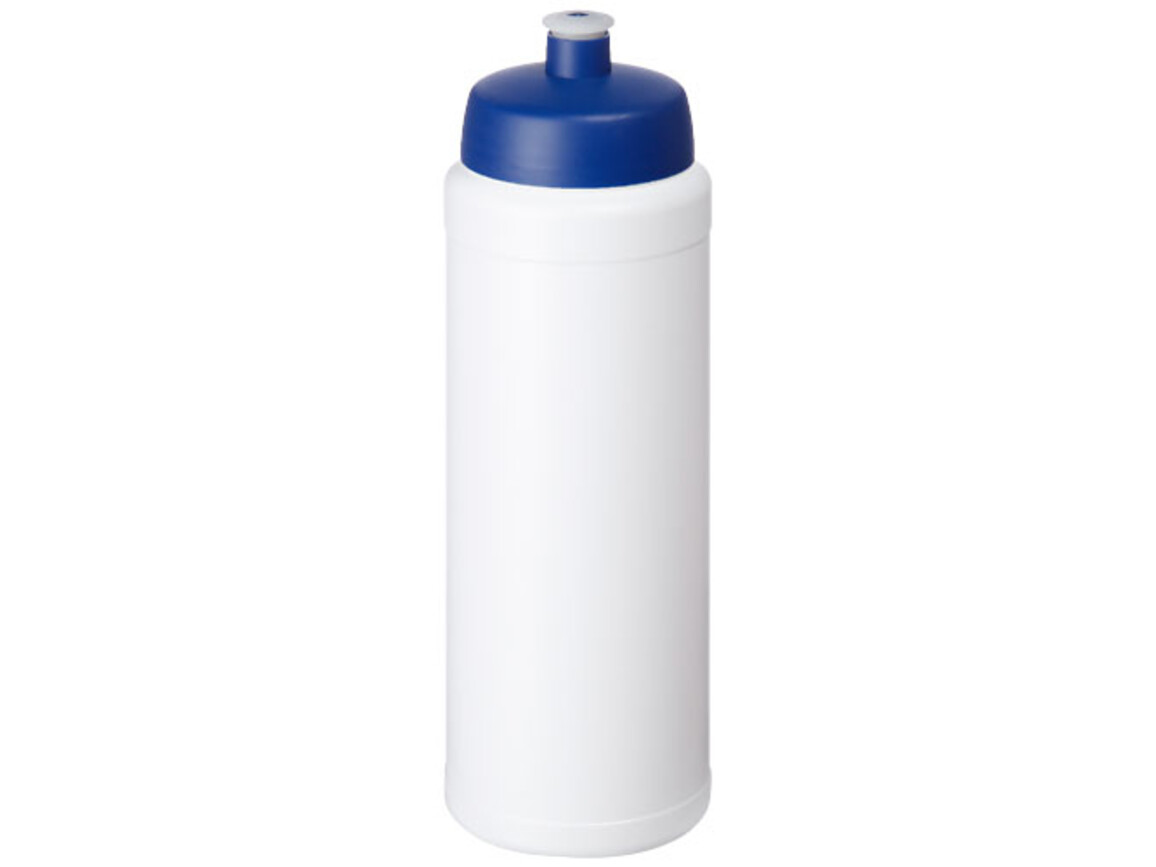 Baseline® Plus 750 ml Flasche mit Sportdeckel, weiss, blau bedrucken, Art.-Nr. 21069002
