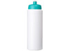 Baseline® Plus 750 ml Flasche mit Sportdeckel, weiss, aquablau bedrucken, Art.-Nr. 21069005