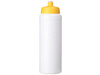Baseline® Plus 750 ml Flasche mit Sportdeckel, weiss, gelb bedrucken, Art.-Nr. 21069010
