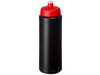 Baseline® Plus 750 ml Flasche mit Sportdeckel, schwarz, rot bedrucken, Art.-Nr. 21069014