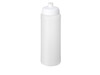 Baseline® Plus 750 ml Flasche mit Sportdeckel, transparent, weiss bedrucken, Art.-Nr. 21069016