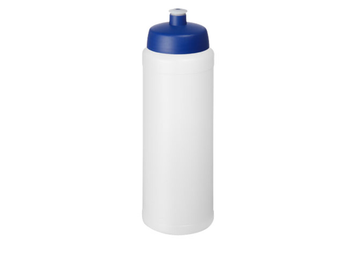 Baseline® Plus 750 ml Flasche mit Sportdeckel, transparent, blau bedrucken, Art.-Nr. 21069017