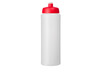 Baseline® Plus 750 ml Flasche mit Sportdeckel, transparent, rot bedrucken, Art.-Nr. 21069018