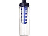 H2O Active® Vibe 850 ml Flasche mit Klappdeckel und Infusor, transparent, blau bedrucken, Art.-Nr. 21069201