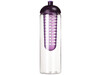H2O Active® Vibe 850 ml Flasche mit Kuppeldeckel und Infusor, transparent, lila bedrucken, Art.-Nr. 21069307