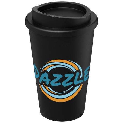 Americano® recycelter isolierter 350 ml Becher, schwarz bedrucken, Art.-Nr. 21069100 Americano® recycelter isolierter 350 ml Becher, schwarz bedrucken, Art.-Nr. 21069100