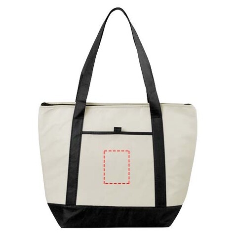 Lighthouse Non Woven Kühltasche 21L, natural, schwarz bedrucken, Art.-Nr. 12008500 Lighthouse Non Woven Kühltasche 21L, natural, schwarz bedrucken, Art.-Nr. 12008500