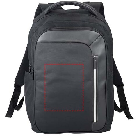 Vault RFID 15" Laptop-Rucksack 16L, schwarz bedrucken, Art.-Nr. 12021700