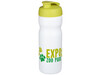 Baseline® Plus 650 ml Sportflasche mit Klappdeckel, weiss, limone bedrucken, Art.-Nr. 21068504