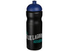 Baseline® Plus 650 ml Sportflasche mit Kuppeldeckel, schwarz, blau bedrucken, Art.-Nr. 21068613