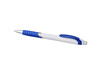 Turbo Kugelschreiber mit weißem Schaft, weiss, blau bedrucken, Art.-Nr. 10736301