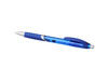 Turbo transparenter Kugelschreiber mit Gummigriff, blau bedrucken, Art.-Nr. 10736401