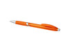 Turbo transparenter Kugelschreiber mit Gummigriff, orange bedrucken, Art.-Nr. 10736405