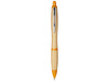 Nash Kugelschreiber aus Bambus, natur, orange bedrucken, Art.-Nr. 10737807