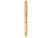 Nash Kugelschreiber aus Bambus, natur, orange bedrucken, Art.-Nr. 10737807