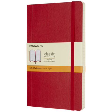 Moleskine Classic Softcover Notizbuch L – liniert, scharlachrot bedrucken, Art.-Nr. 10715615 Moleskine Classic Softcover Notizbuch L – liniert, scharlachrot bedrucken, Art.-Nr. 10715615