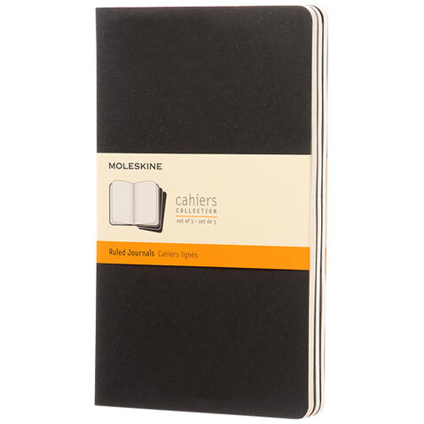Moleskine Cahier Journal L – liniert, schwarz bedrucken, Art.-Nr. 10715800 Moleskine Cahier Journal L – liniert, schwarz bedrucken, Art.-Nr. 10715800
