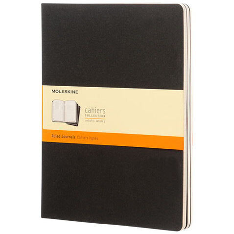 Moleskine Cahier Journal XL – liniert, schwarz bedrucken, Art.-Nr. 10715900 Moleskine Cahier Journal XL – liniert, schwarz bedrucken, Art.-Nr. 10715900