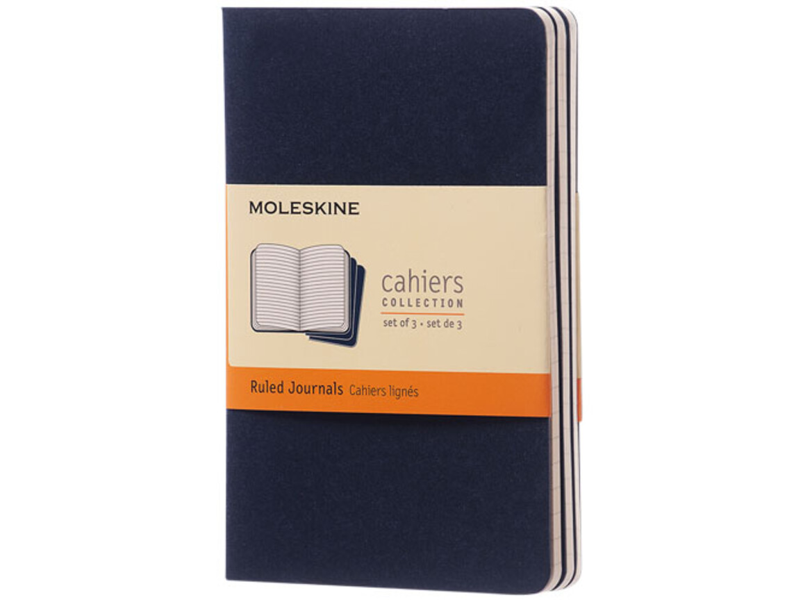 Cahier Journal Taschenformat – liniert, indigoblau bedrucken, Art.-Nr. 10716011
