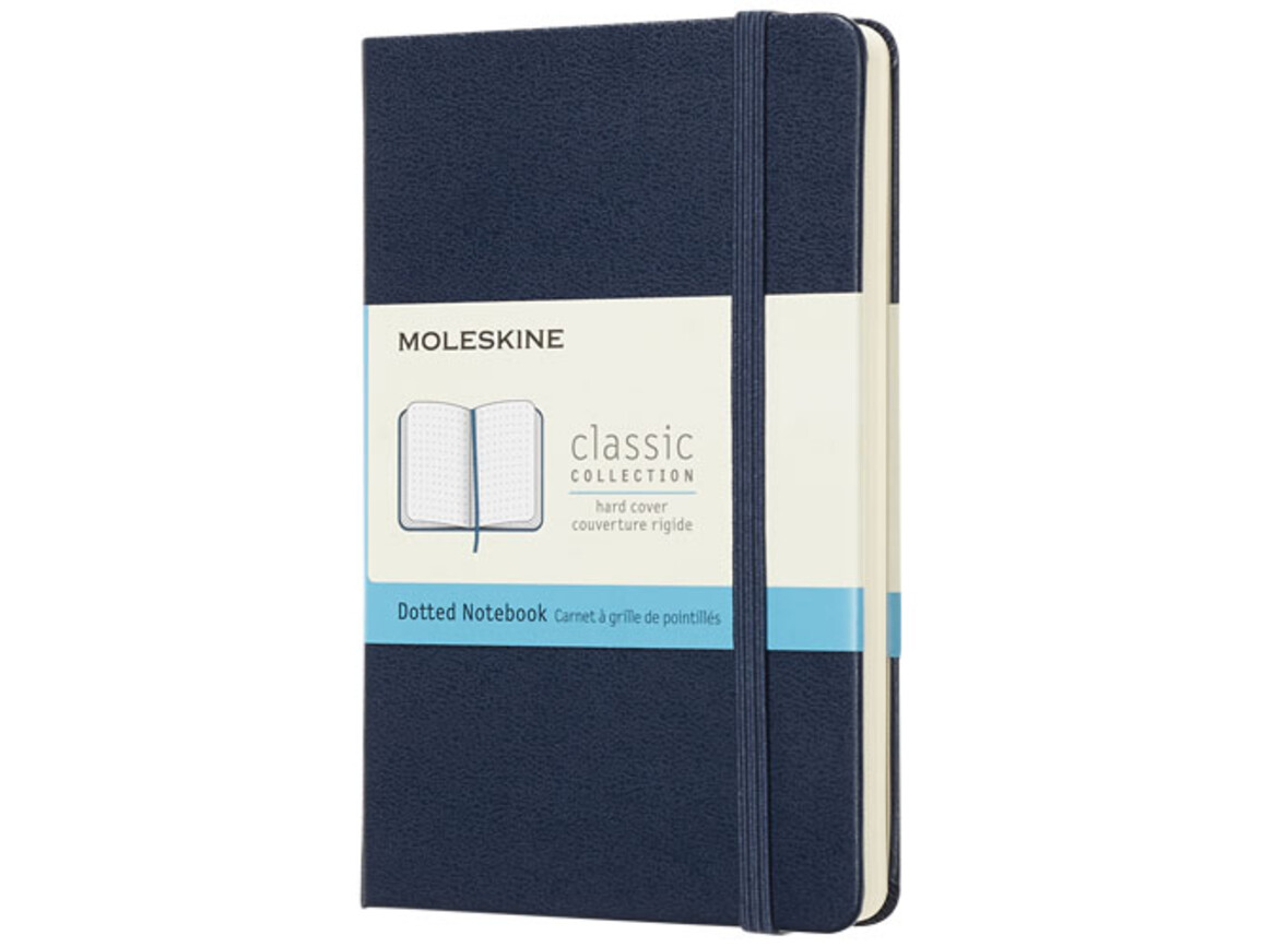 Classic Hardcover Notizbuch Taschenformat – gepunktet, saphir bedrucken, Art.-Nr. 10717109