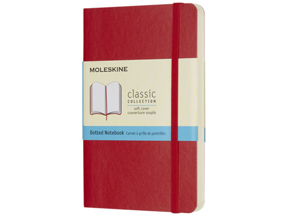 Classic Softcover Notizbuch Tachenformat – gepunktet, scharlachrot bedrucken, Art.-Nr. 10717215