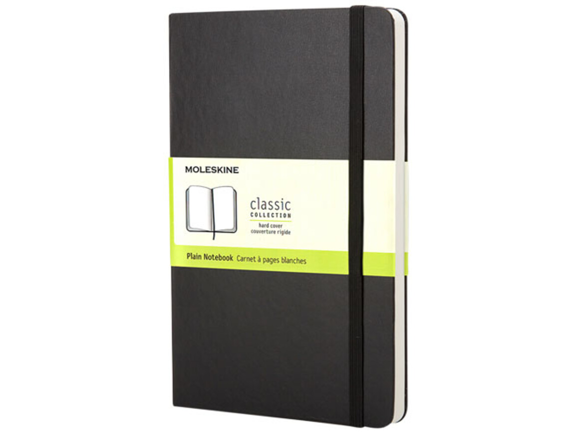 Classic Hardcover Notizbuch Taschenformat – blanko, schwarz bedrucken, Art.-Nr. 10717300