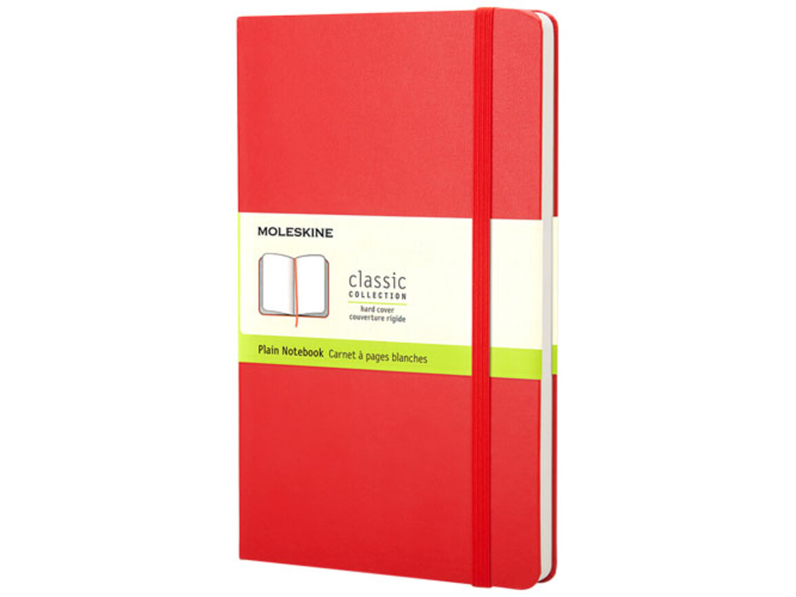 Classic Hardcover Notizbuch Taschenformat – blanko, scharlachrot bedrucken, Art.-Nr. 10717315