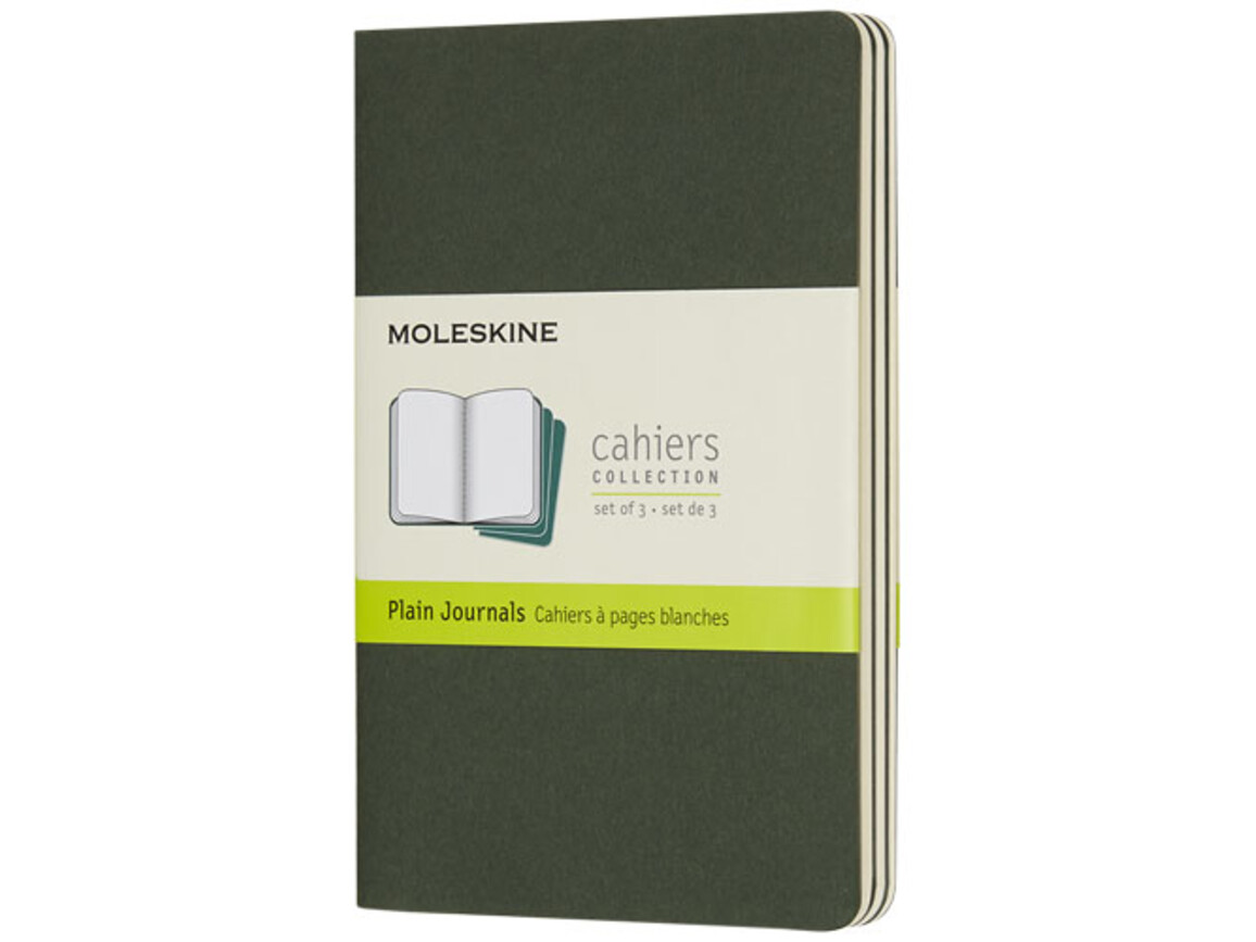 Cahier Journal Taschenformat – blanko, myrtengrün bedrucken, Art.-Nr. 10719420